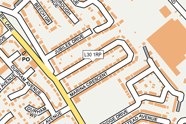 L30 1RP map - OS OpenMap – Local (Ordnance Survey)