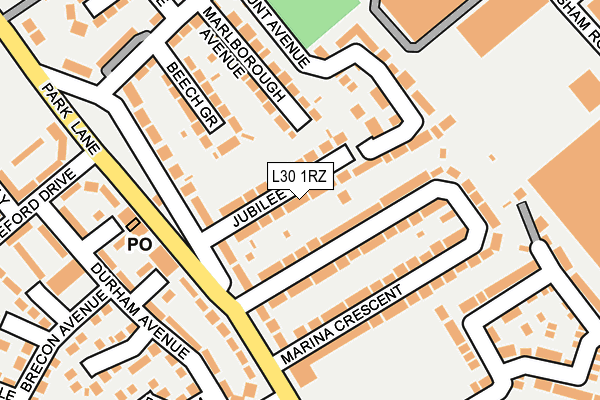 L30 1RZ map - OS OpenMap – Local (Ordnance Survey)
