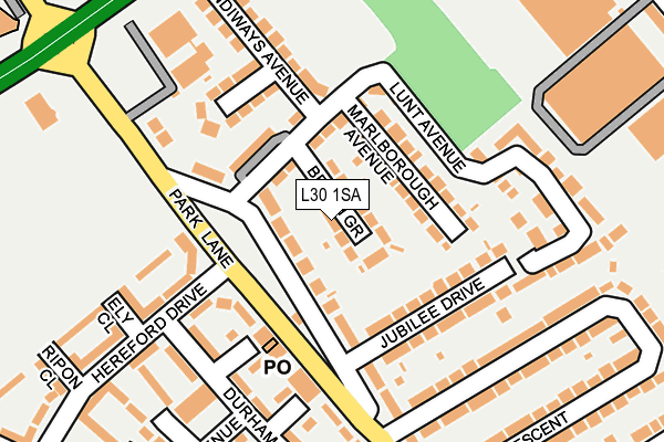 L30 1SA map - OS OpenMap – Local (Ordnance Survey)