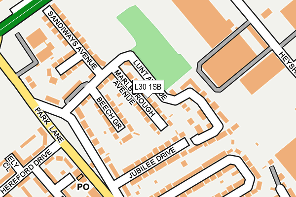 L30 1SB map - OS OpenMap – Local (Ordnance Survey)