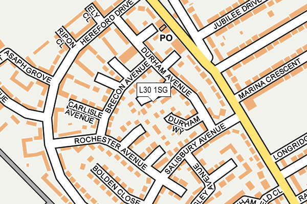 L30 1SG map - OS OpenMap – Local (Ordnance Survey)