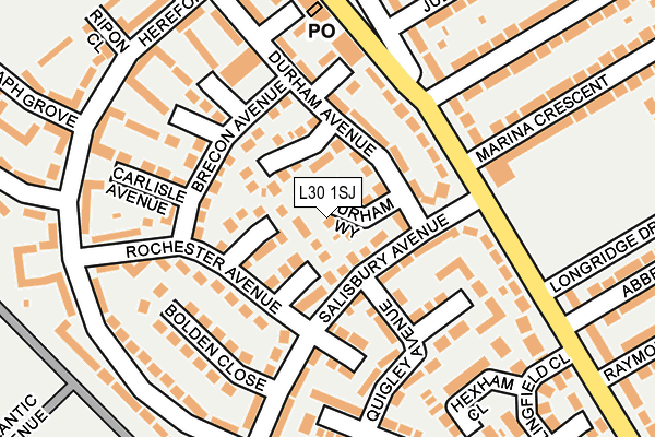 L30 1SJ map - OS OpenMap – Local (Ordnance Survey)