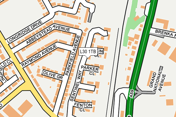 L30 1TB map - OS OpenMap – Local (Ordnance Survey)
