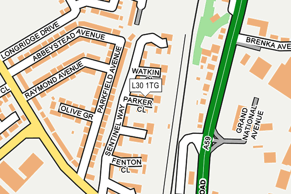 L30 1TG map - OS OpenMap – Local (Ordnance Survey)