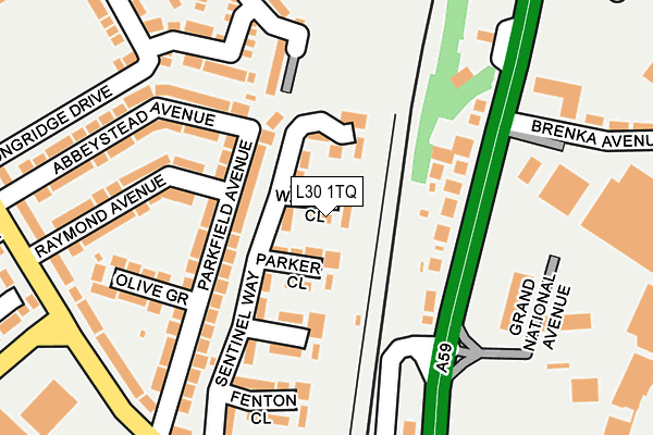 L30 1TQ map - OS OpenMap – Local (Ordnance Survey)
