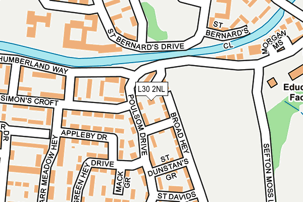 L30 2NL map - OS OpenMap – Local (Ordnance Survey)