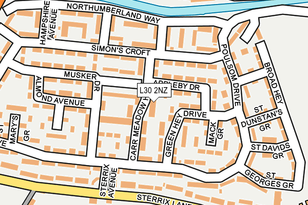 L30 2NZ map - OS OpenMap – Local (Ordnance Survey)