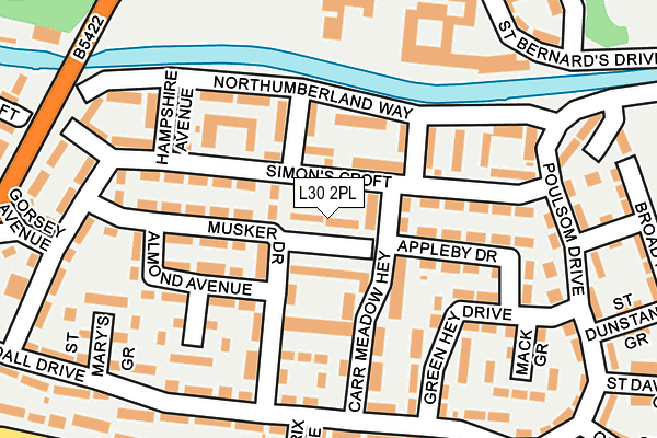 L30 2PL map - OS OpenMap – Local (Ordnance Survey)