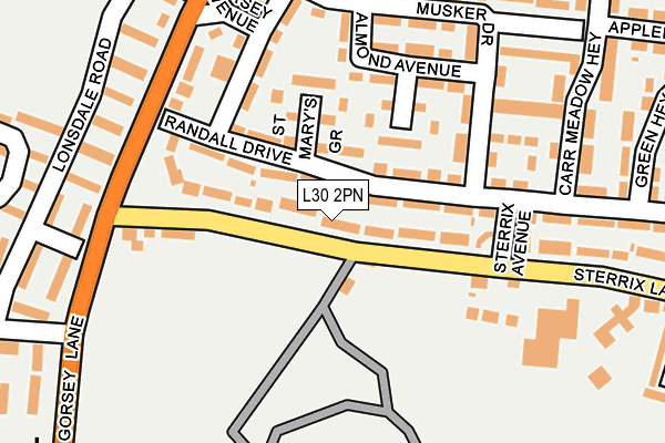 L30 2PN map - OS OpenMap – Local (Ordnance Survey)