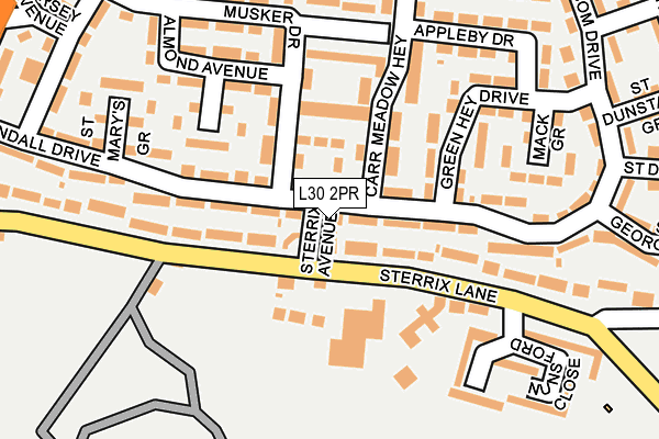 L30 2PR map - OS OpenMap – Local (Ordnance Survey)