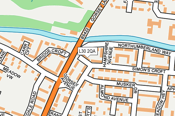 L30 2QA map - OS OpenMap – Local (Ordnance Survey)