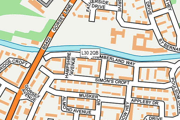 L30 2QB map - OS OpenMap – Local (Ordnance Survey)