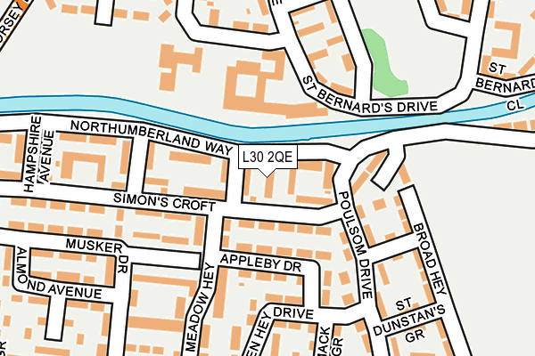 L30 2QE map - OS OpenMap – Local (Ordnance Survey)