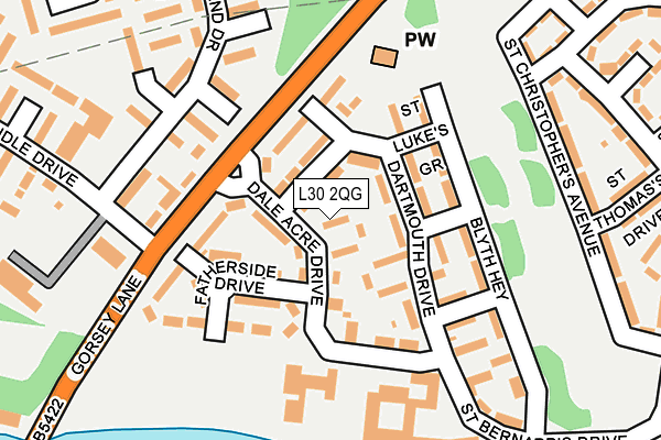 L30 2QG map - OS OpenMap – Local (Ordnance Survey)