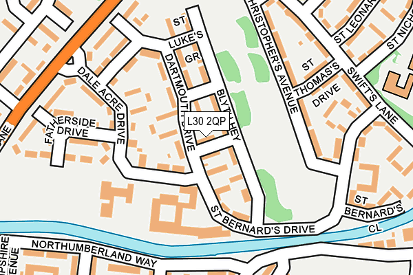 L30 2QP map - OS OpenMap – Local (Ordnance Survey)