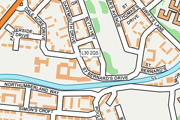 L30 2QS map - OS OpenMap – Local (Ordnance Survey)