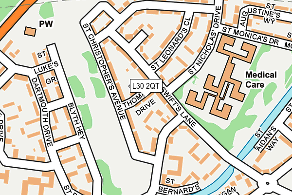 L30 2QT map - OS OpenMap – Local (Ordnance Survey)