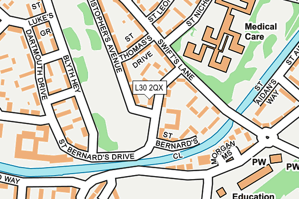 L30 2QX map - OS OpenMap – Local (Ordnance Survey)