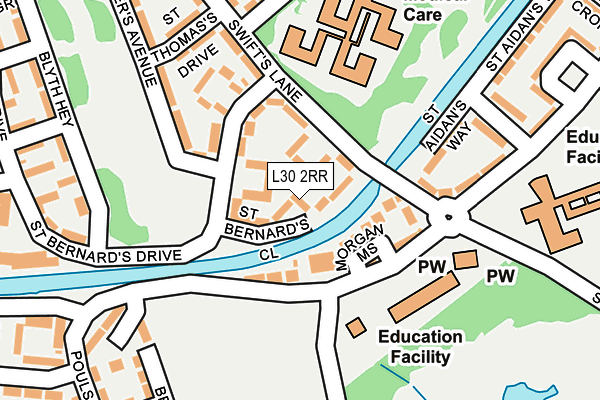 L30 2RR map - OS OpenMap – Local (Ordnance Survey)