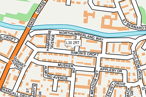 L30 2RT map - OS OpenMap – Local (Ordnance Survey)