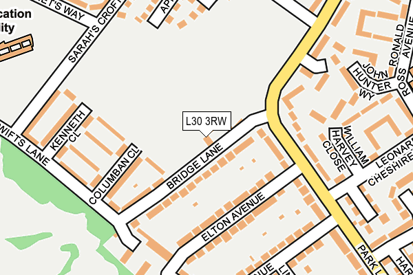 L30 3RW map - OS OpenMap – Local (Ordnance Survey)