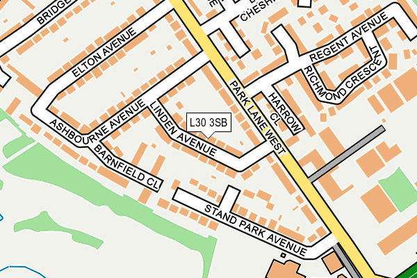L30 3SB map - OS OpenMap – Local (Ordnance Survey)