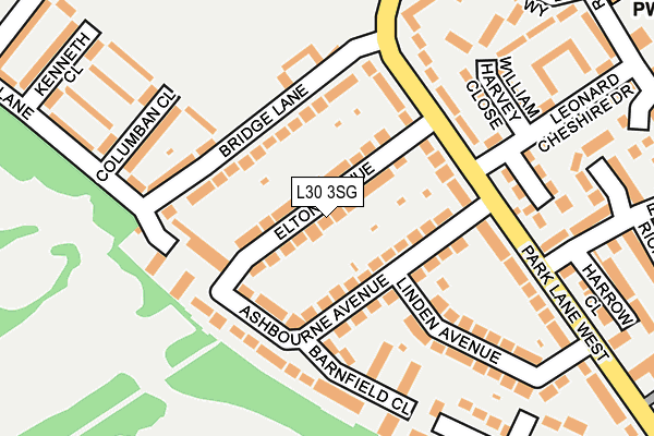 L30 3SG map - OS OpenMap – Local (Ordnance Survey)