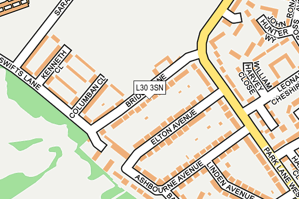 L30 3SN map - OS OpenMap – Local (Ordnance Survey)