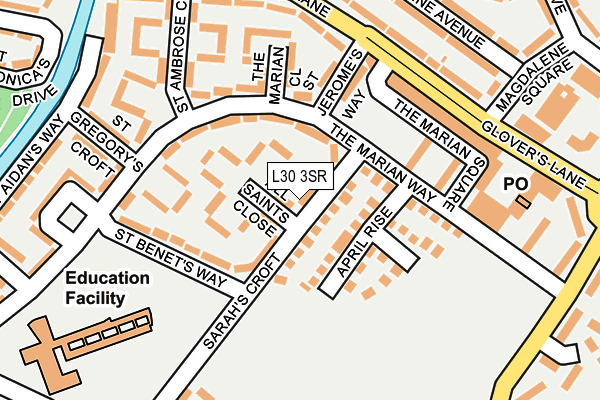 L30 3SR map - OS OpenMap – Local (Ordnance Survey)