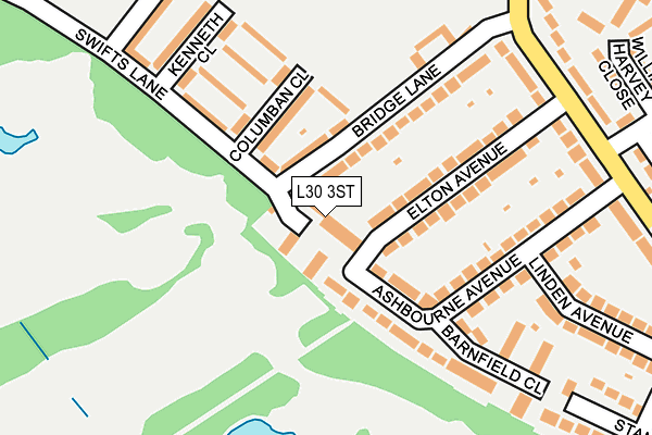 L30 3ST map - OS OpenMap – Local (Ordnance Survey)