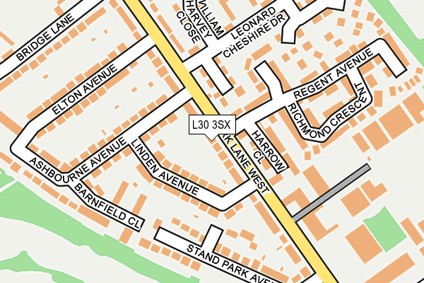 L30 3SX map - OS OpenMap – Local (Ordnance Survey)