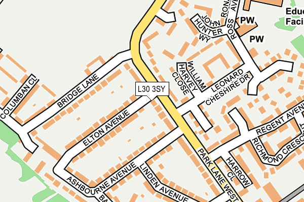 L30 3SY map - OS OpenMap – Local (Ordnance Survey)