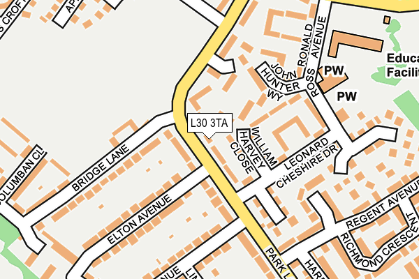 L30 3TA map - OS OpenMap – Local (Ordnance Survey)