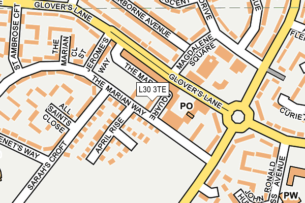 L30 3TE map - OS OpenMap – Local (Ordnance Survey)