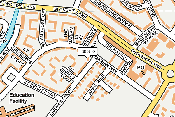 L30 3TG map - OS OpenMap – Local (Ordnance Survey)