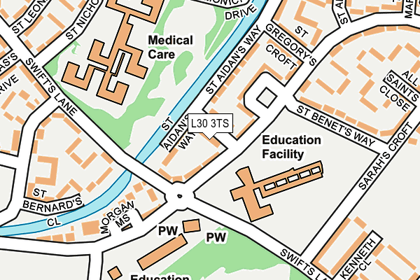 L30 3TS map - OS OpenMap – Local (Ordnance Survey)