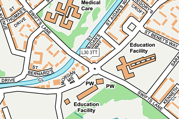 L30 3TT map - OS OpenMap – Local (Ordnance Survey)