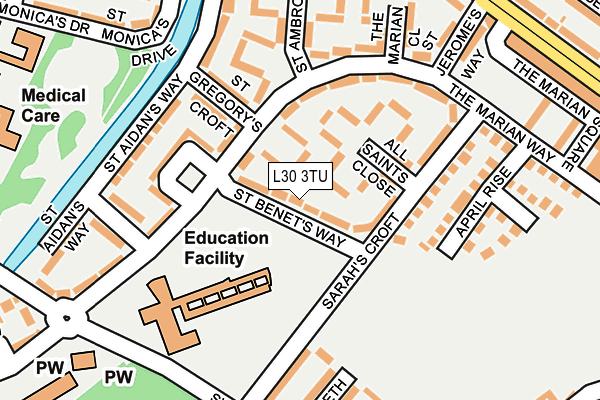 L30 3TU map - OS OpenMap – Local (Ordnance Survey)