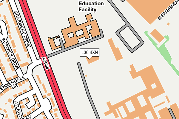 L30 4XN map - OS OpenMap – Local (Ordnance Survey)