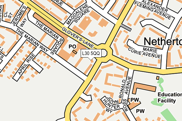 L30 5QQ map - OS OpenMap – Local (Ordnance Survey)