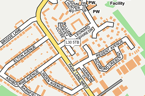 L30 5TB map - OS OpenMap – Local (Ordnance Survey)