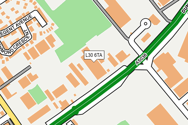 L30 6TA map - OS OpenMap – Local (Ordnance Survey)