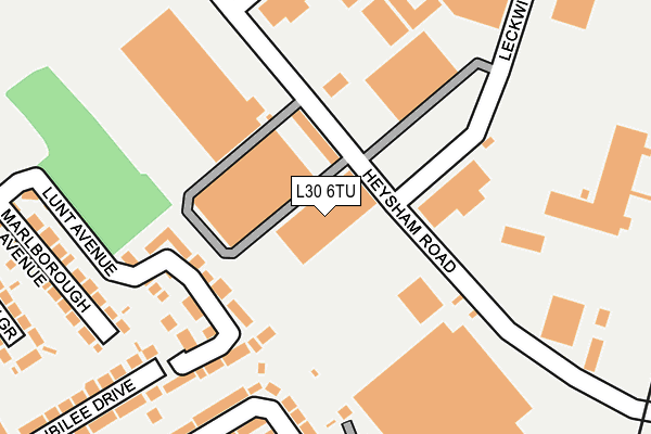L30 6TU map - OS OpenMap – Local (Ordnance Survey)