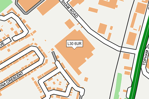 L30 6UR map - OS OpenMap – Local (Ordnance Survey)