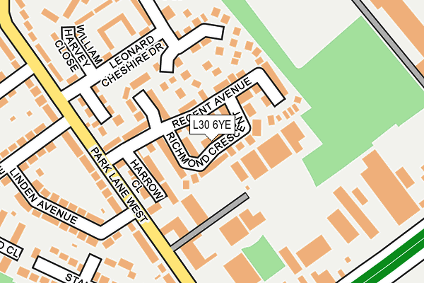 L30 6YE map - OS OpenMap – Local (Ordnance Survey)