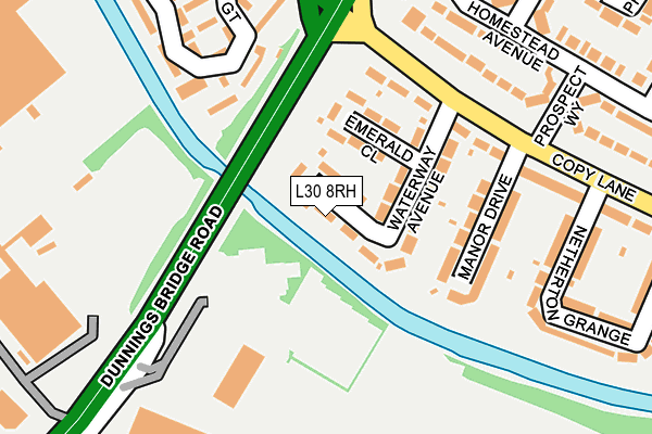 L30 8RH map - OS OpenMap – Local (Ordnance Survey)