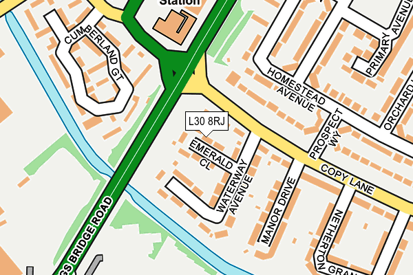 L30 8RJ map - OS OpenMap – Local (Ordnance Survey)