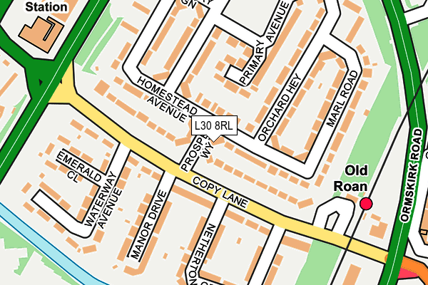 L30 8RL map - OS OpenMap – Local (Ordnance Survey)