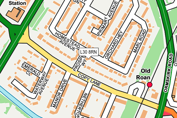 L30 8RN map - OS OpenMap – Local (Ordnance Survey)