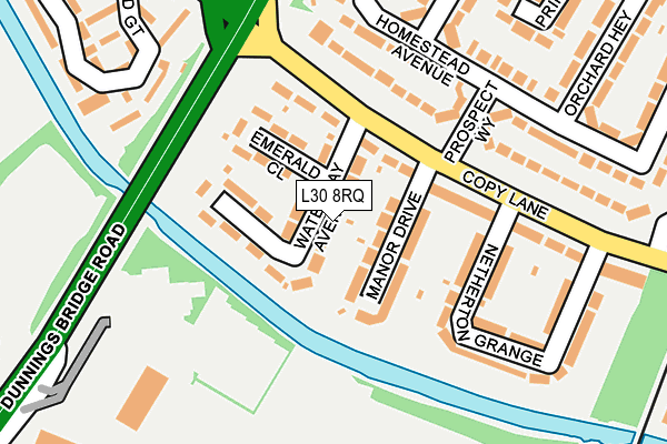 L30 8RQ map - OS OpenMap – Local (Ordnance Survey)